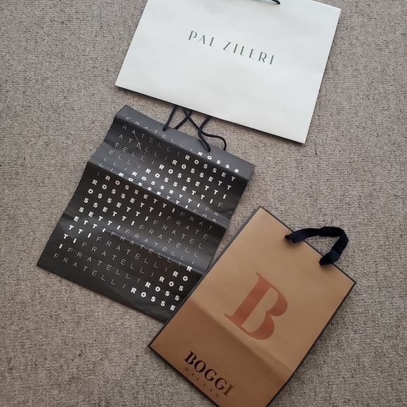 Man influencer bundle paper shopping totes Boggi Fratelli Rossetti  Paul Zileri - Picture 6 of 6